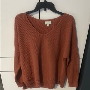 Lucky Brand Brown V-Neck Sweater
